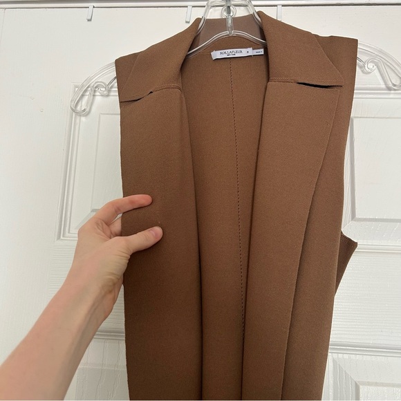 MM Lafleur The Anh Jardigan Wrap Sleeveless Blazer Vest in Camel - Picture 7 of 10